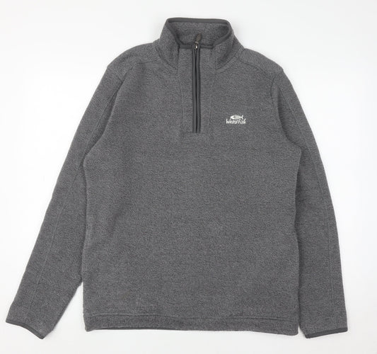 Mens UK Size M Weird Fish Grey Pullover Sweatshirt