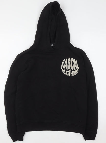 Boys UK Size 13-14 Years Rascal Black Pullover Hoodie