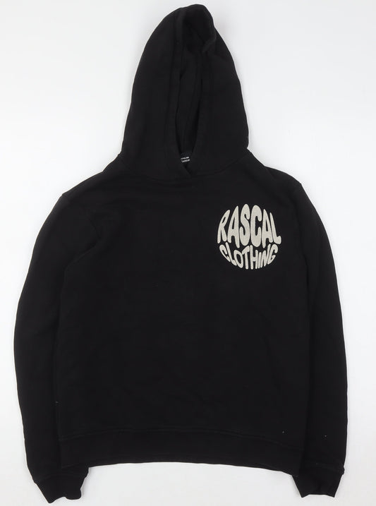 Boys UK Size 13-14 Years Rascal Black Pullover Hoodie