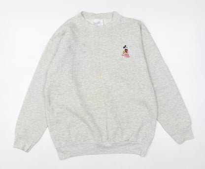 Womens UK Size M Velva Sheen Grey Pullover Sweatshirt