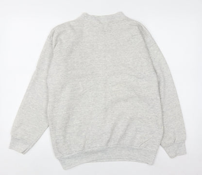 Womens UK Size M Velva Sheen Grey Pullover Sweatshirt