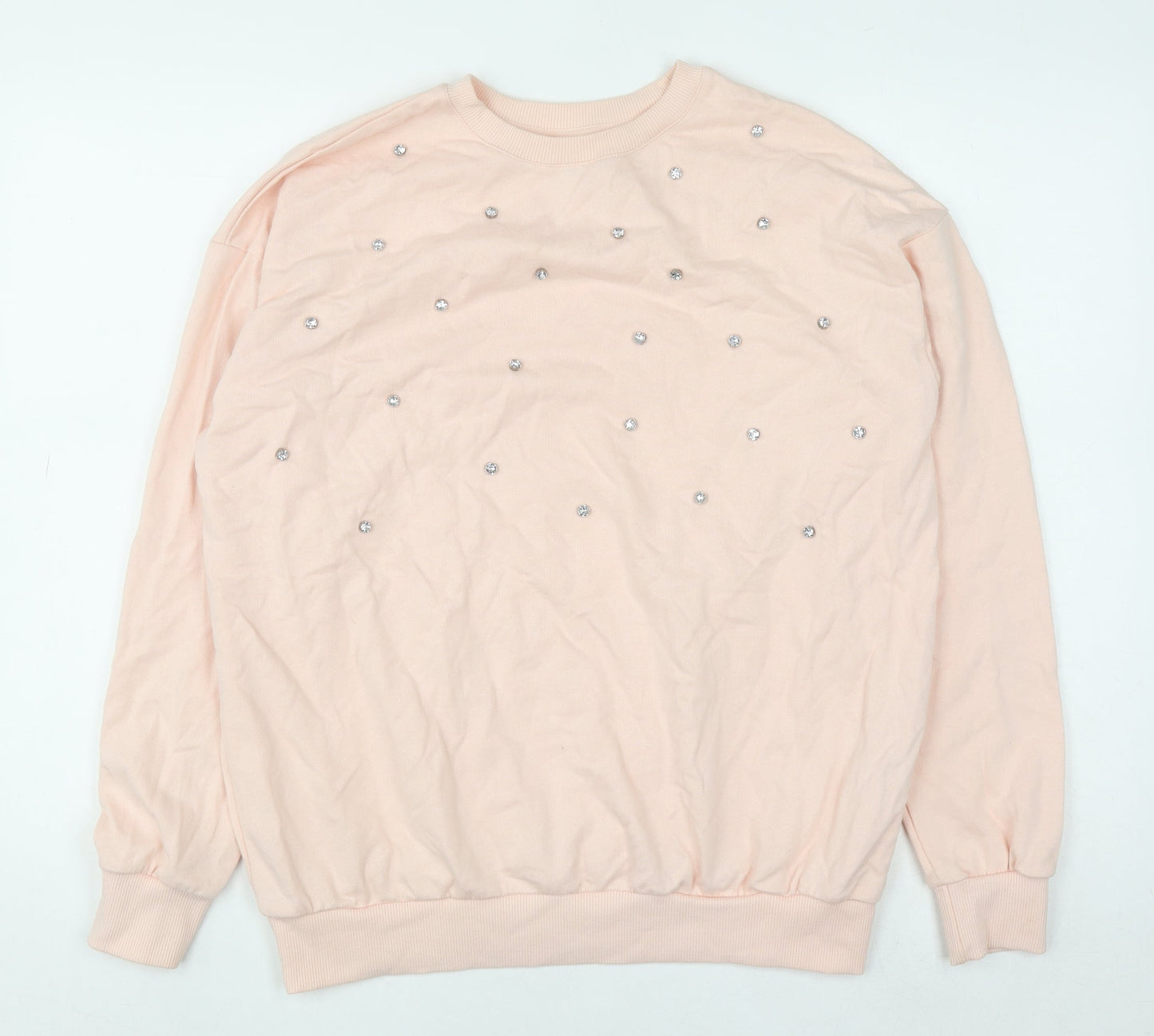 Womens UK Size XS River Island Pink Pullover Sweatshirt