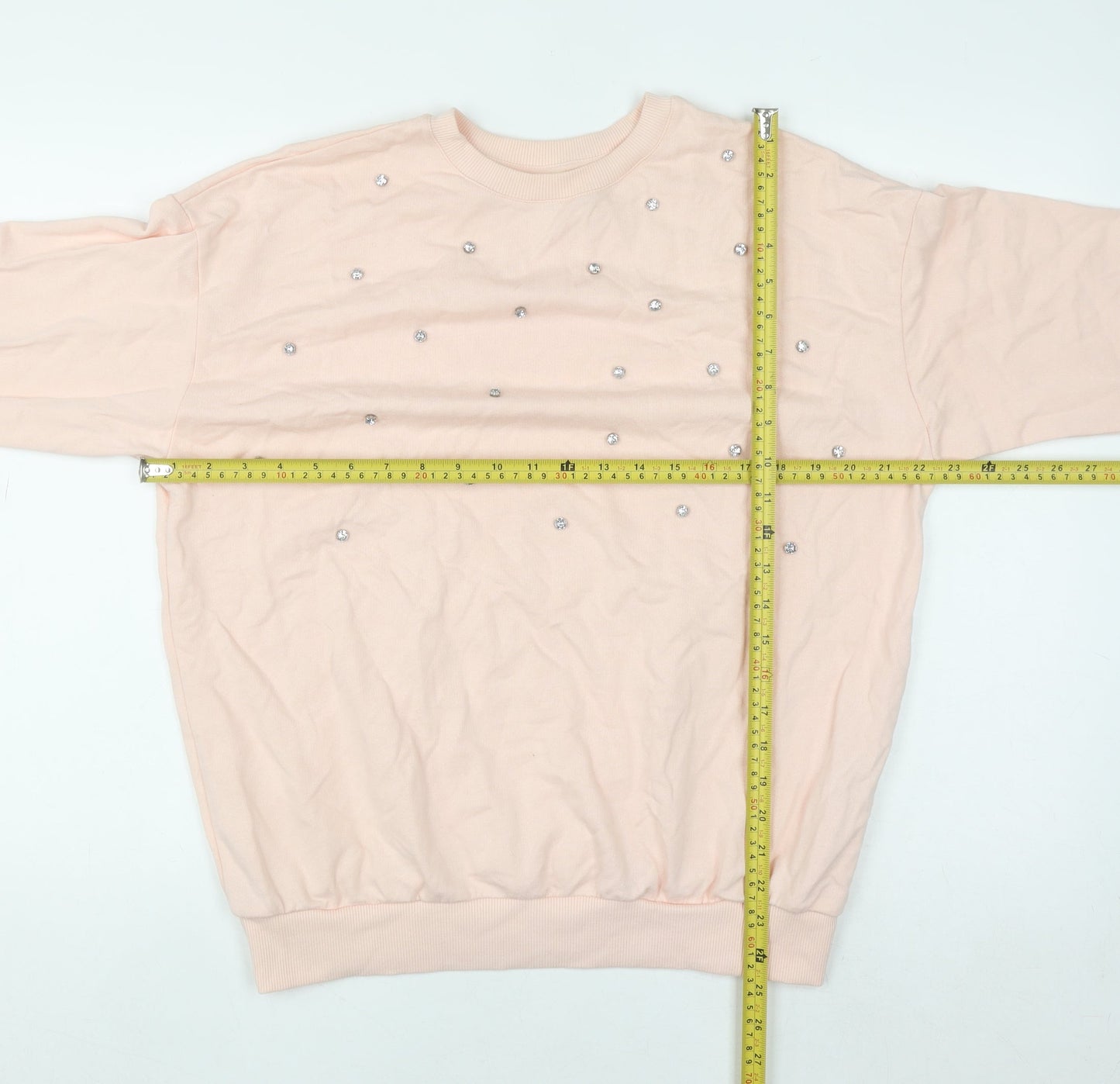 Womens UK Size XS River Island Pink Pullover Sweatshirt