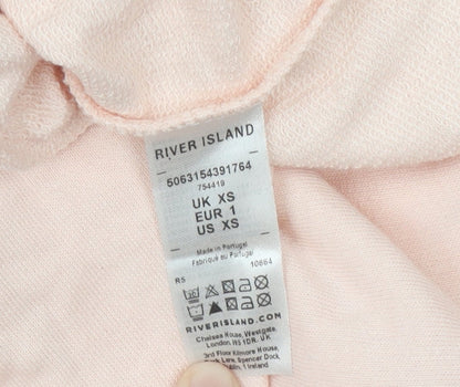 Womens UK Size XS River Island Pink Pullover Sweatshirt