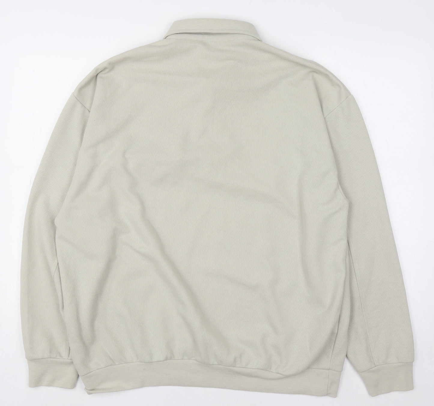 Mens UK Size L Essentials Beige Henley Sweatshirt