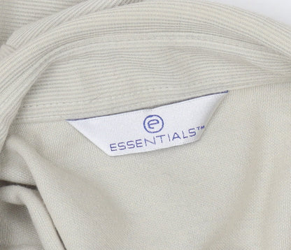 Mens UK Size L Essentials Beige Henley Sweatshirt