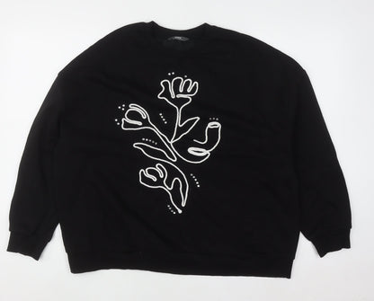 Womens UK Size L Max Black Pullover Sweatshirt