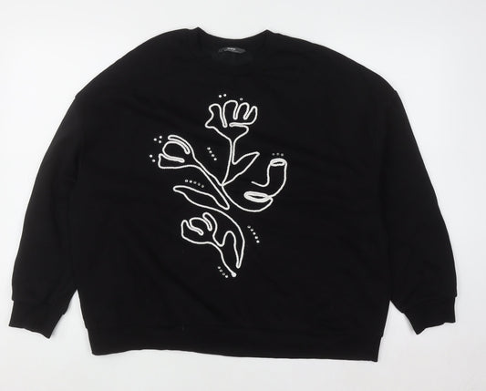 Womens UK Size L Max Black Pullover Sweatshirt