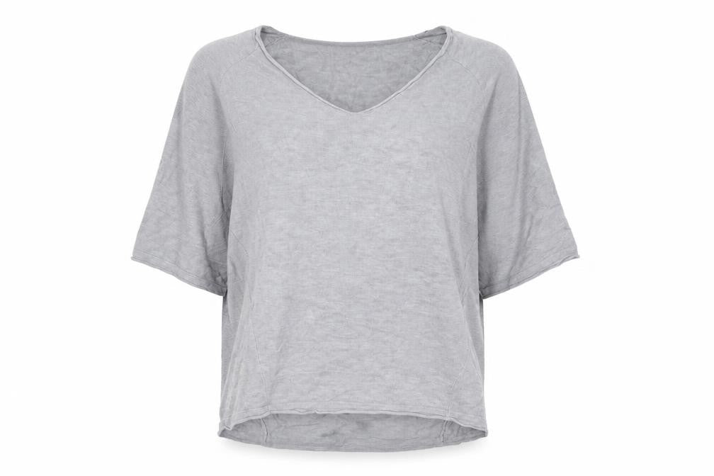 Phase Eight Women’s Grey Knit V-Neck Tunic Blouse Size M