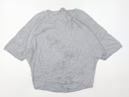 Phase Eight Women’s Grey Knit V-Neck Tunic Blouse Size M