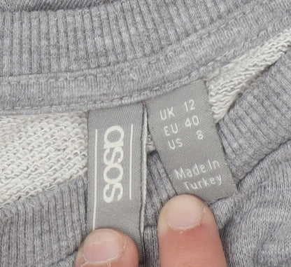Womens UK Size 12 ASOS Grey Pullover Sweatshirt
