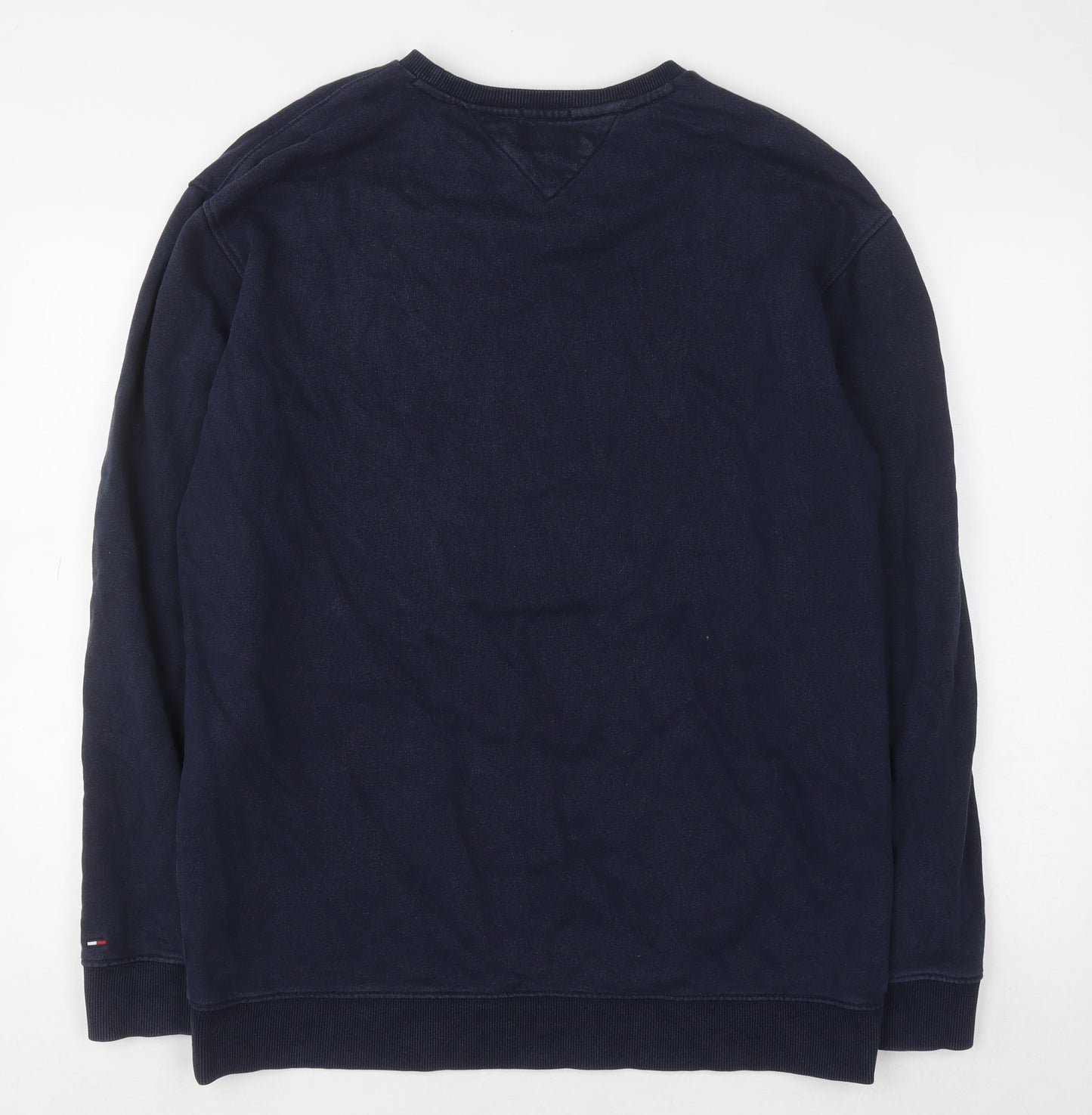 Mens UK Size L Tommy Jeans Blue Pullover Sweatshirt
