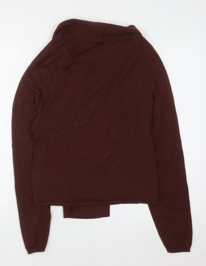 Womens UK Size S Zara Brown Wrap Blouse