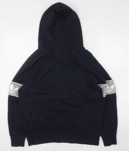 Womens UK Size 14 adidas Blue Full Zip Hoodie
