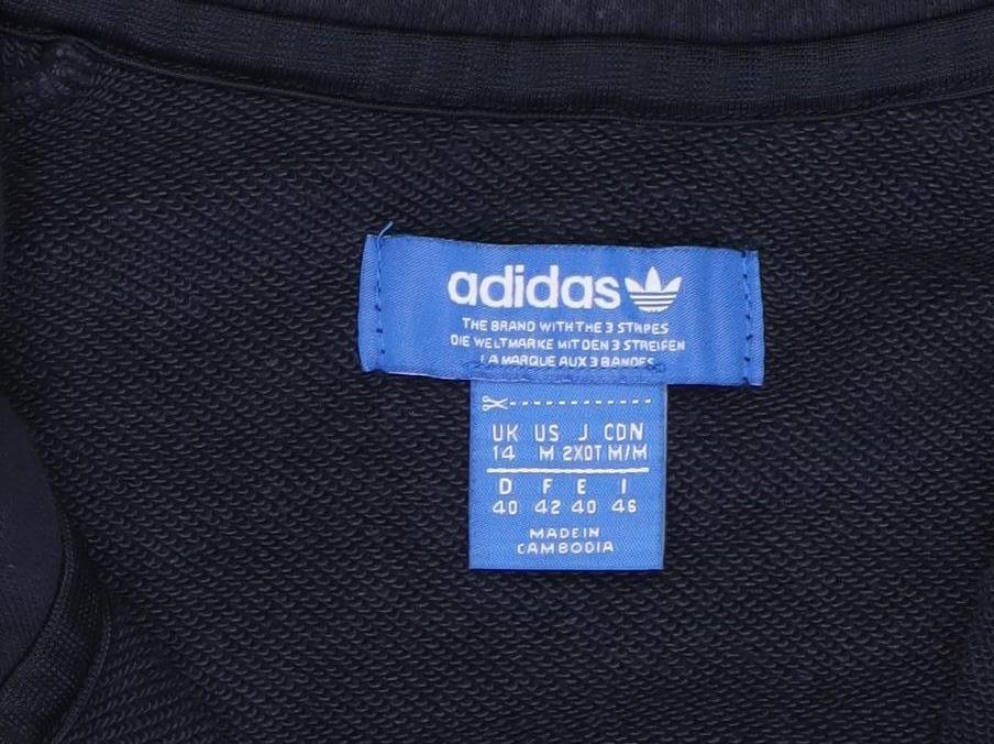 Womens UK Size 14 adidas Blue Full Zip Hoodie