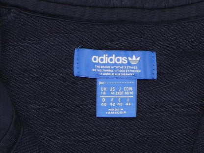 Womens UK Size 14 adidas Blue Full Zip Hoodie