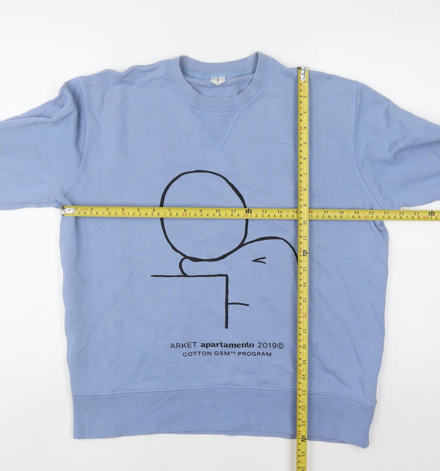 Mens UK Size M Arket Blue Pullover Sweatshirt