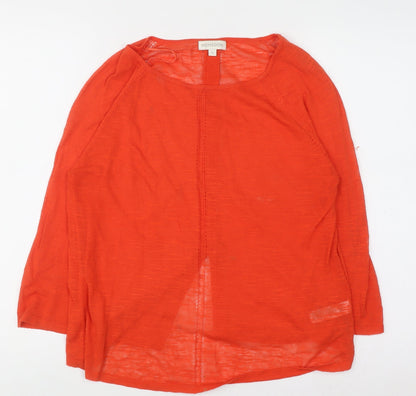 Womens UK Size S Monsoon Orange Pullover Jumper