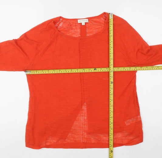 Womens UK Size S Monsoon Orange Pullover Jumper
