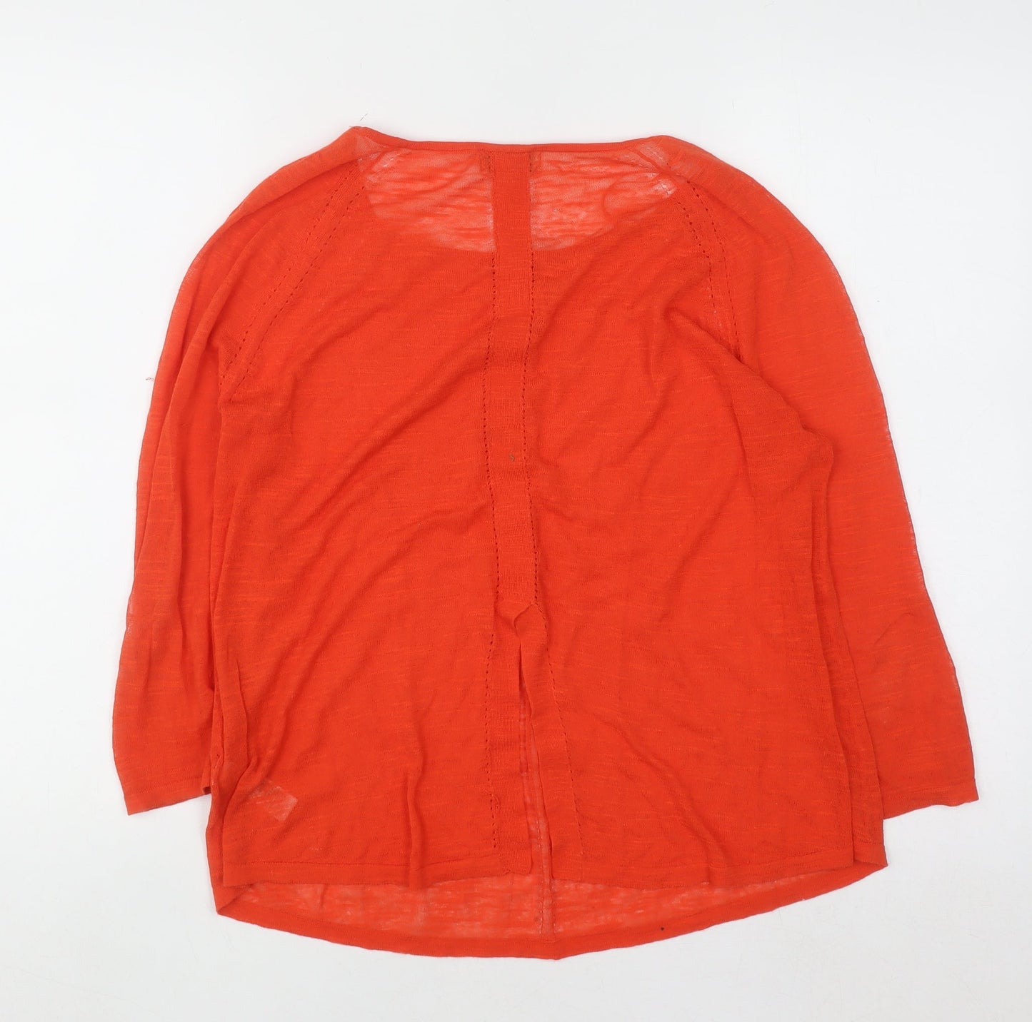 Womens UK Size S Monsoon Orange Pullover Jumper