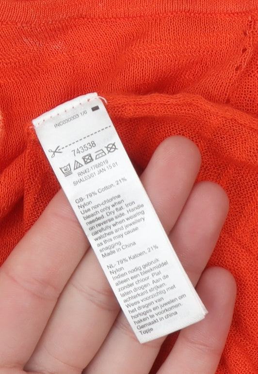 Womens UK Size S Monsoon Orange Pullover Jumper
