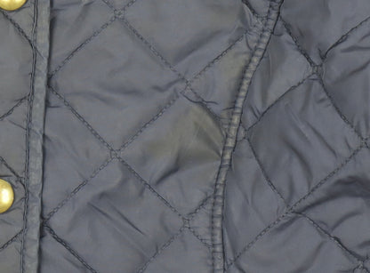 Harvey & Jones Women's Blue Quilted Mid-Length Jacket Size 10