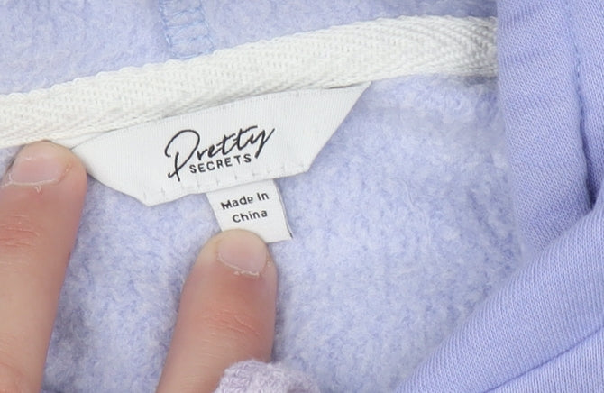 Womens UK Size 20/22 Pretty Secrets Purple Pullover Hoodie