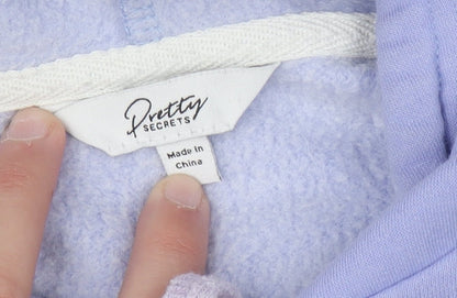 Womens UK Size 20/22 Pretty Secrets Purple Pullover Hoodie