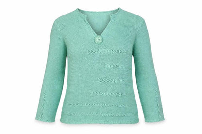 Marks and Spencer Per Una Women's Green V-Neck Knit Jumper Size M