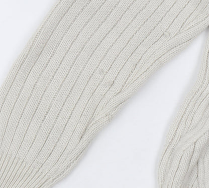 Linea Women’s Ivory Cable Knit Mock Neck Jumper Size 10