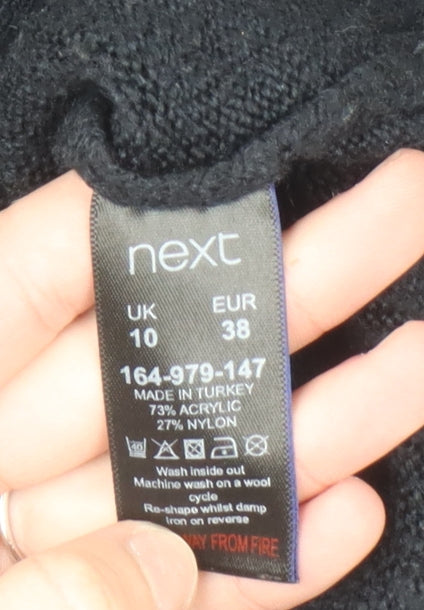 Womens UK Size 10 NEXT Black Pullover Jumper