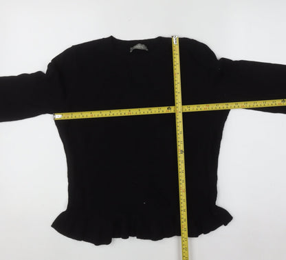 Womens UK Size M Oasis Black Pullover Jumper