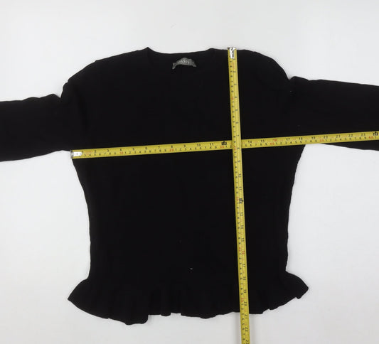 Womens UK Size M Oasis Black Pullover Jumper
