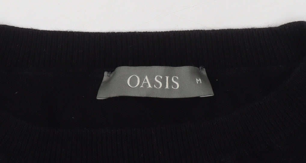 Womens UK Size M Oasis Black Pullover Jumper