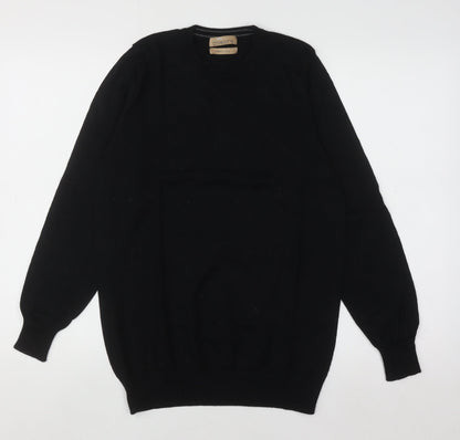 Marks and Spencer Men’s Black Merino Wool Crew Neck Jumper Size S