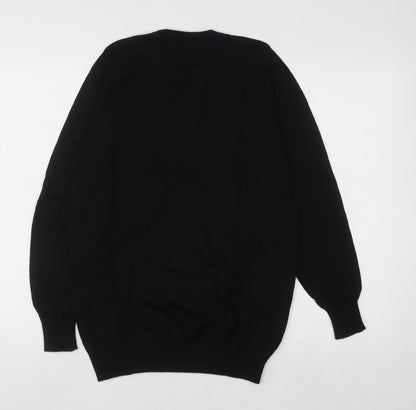 Marks and Spencer Men’s Black Merino Wool Crew Neck Jumper Size S