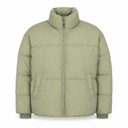 Bershka Women's Green Puffer Jacket L Winter Collection