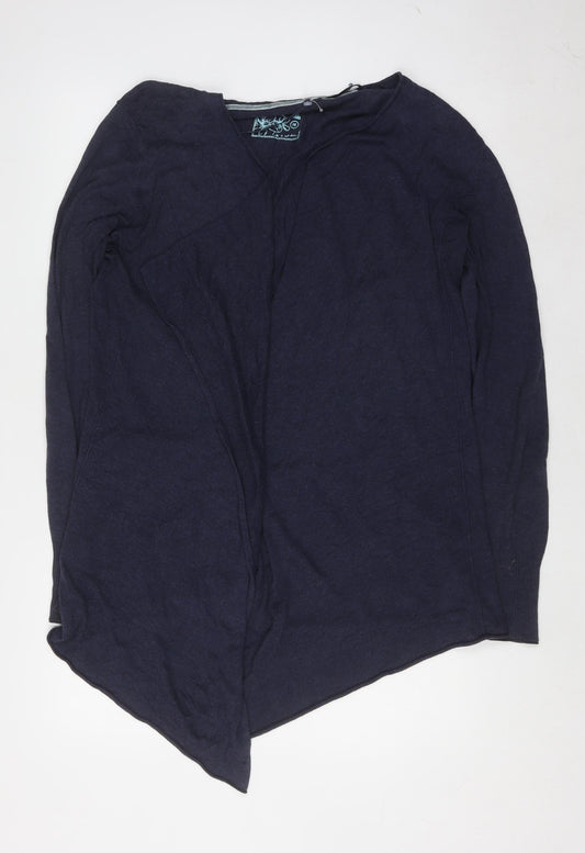 Womens UK Size 16 Fat Face Blue Cardigan Jumper