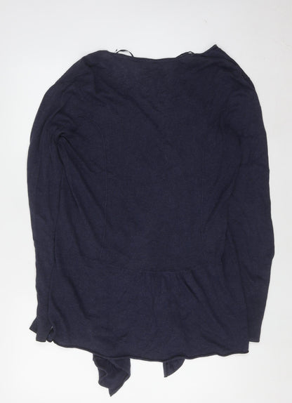 Womens UK Size 16 Fat Face Blue Cardigan Jumper