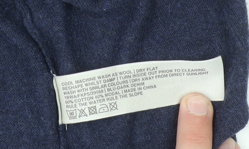 Womens UK Size 16 Fat Face Blue Cardigan Jumper