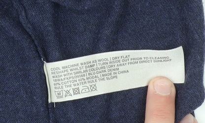 Womens UK Size 16 Fat Face Blue Cardigan Jumper