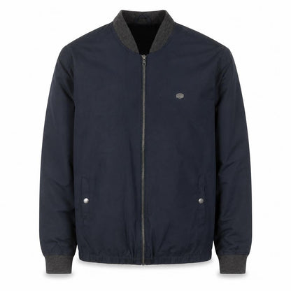 Threadbare Men's Navy Bomber Jacket Size M Polyester Cotton Lined