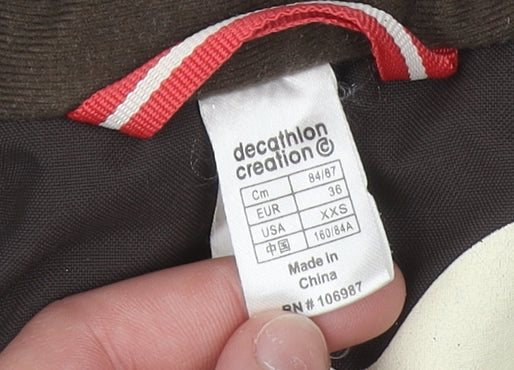 Girls UK Size 8 Wedze Brown Ski Jacket