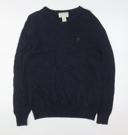 Mens UK Size M Racing Green Blue Pullover Jumper