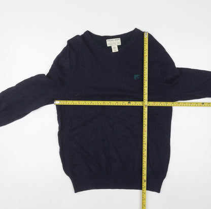 Mens UK Size M Racing Green Blue Pullover Jumper