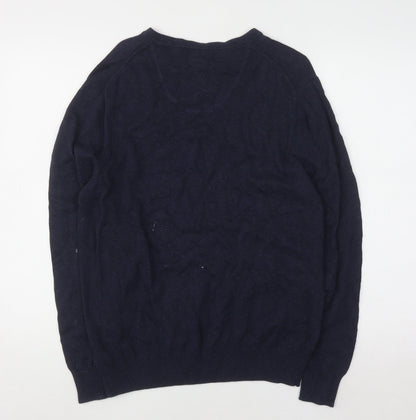 Mens UK Size M Racing Green Blue Pullover Jumper