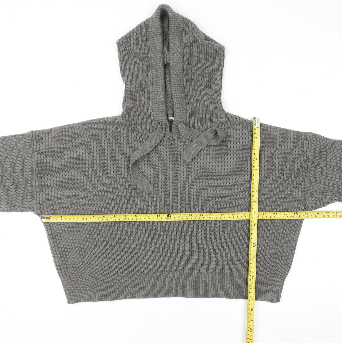 Womens UK Size 6/8 Missguided Grey Pullover Hoodie