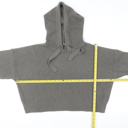 Womens UK Size 6/8 Missguided Grey Pullover Hoodie