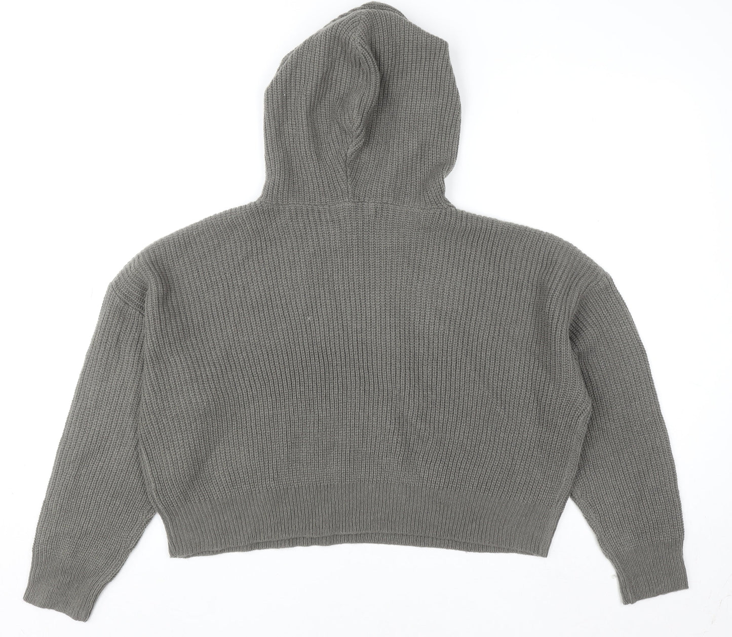 Womens UK Size 6/8 Missguided Grey Pullover Hoodie