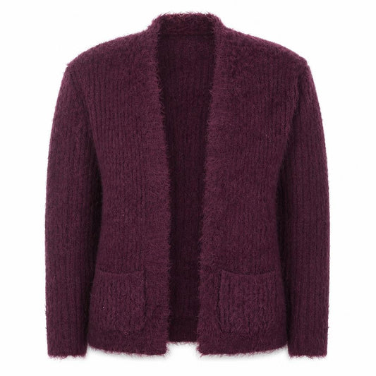 Select Womens Purple Long Sleeve Knit Cardigan UK 12